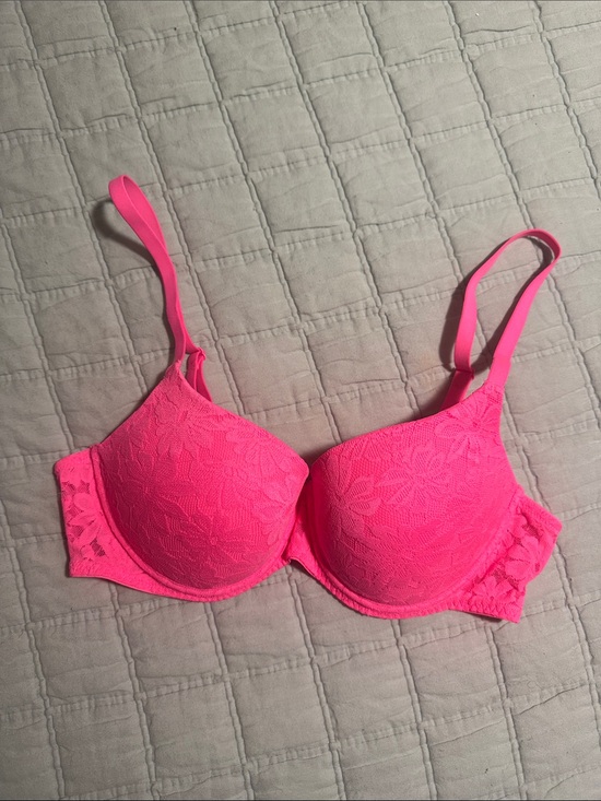 No Boundaries Other - No Boundaries Hot Pink Lace Push-Up Bra